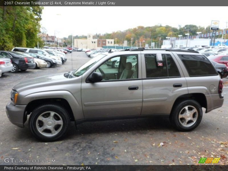 Graystone Metallic / Light Gray 2007 Chevrolet TrailBlazer LS 4x4