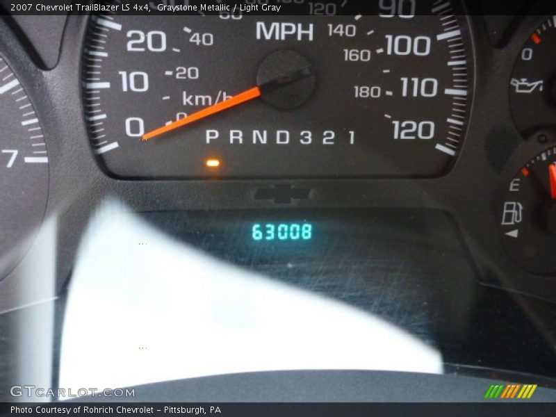Graystone Metallic / Light Gray 2007 Chevrolet TrailBlazer LS 4x4