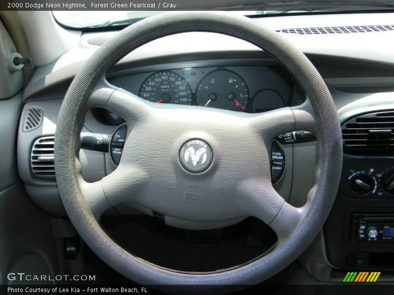 Forest Green Pearlcoat / Gray 2000 Dodge Neon Highline