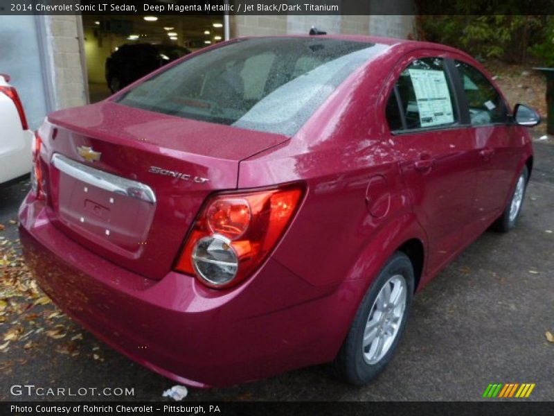 Deep Magenta Metallic / Jet Black/Dark Titanium 2014 Chevrolet Sonic LT Sedan