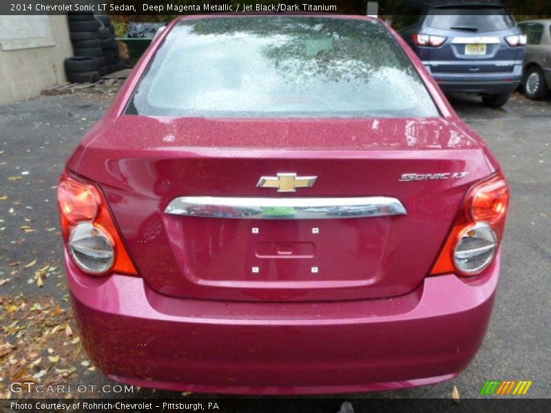 Deep Magenta Metallic / Jet Black/Dark Titanium 2014 Chevrolet Sonic LT Sedan