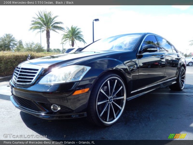 Black / Black 2008 Mercedes-Benz S 550 Sedan