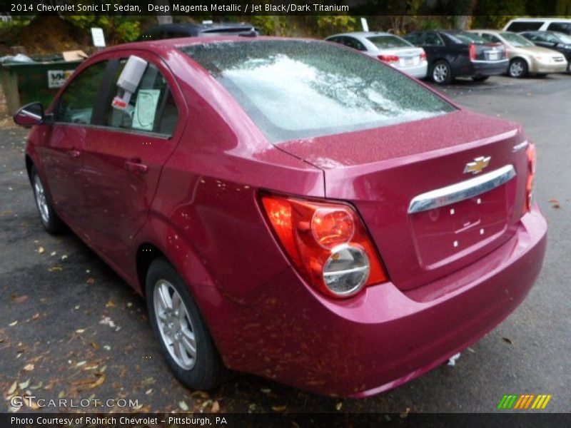 Deep Magenta Metallic / Jet Black/Dark Titanium 2014 Chevrolet Sonic LT Sedan