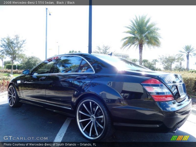 Black / Black 2008 Mercedes-Benz S 550 Sedan