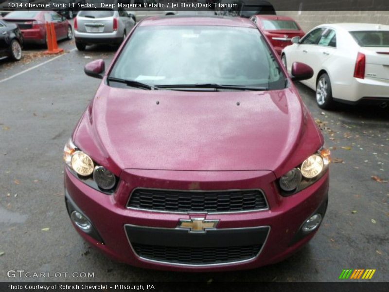 Deep Magenta Metallic / Jet Black/Dark Titanium 2014 Chevrolet Sonic LT Sedan