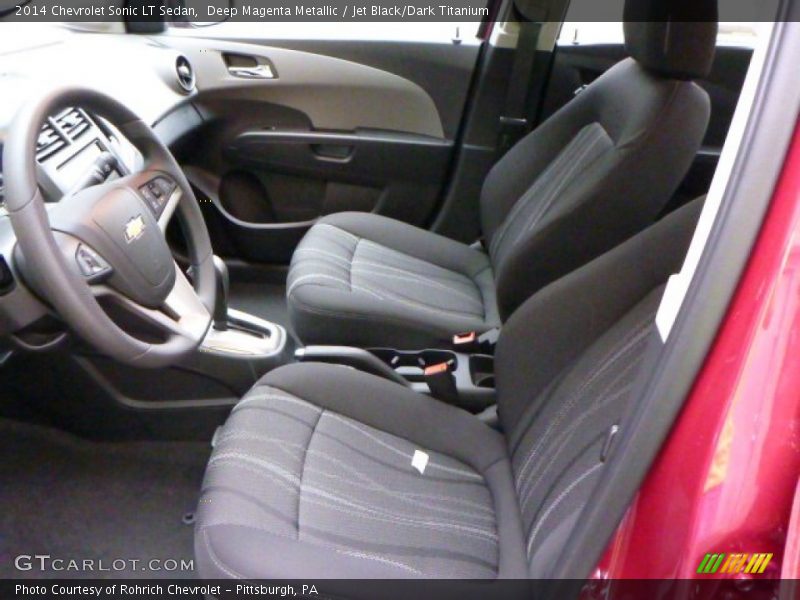 Deep Magenta Metallic / Jet Black/Dark Titanium 2014 Chevrolet Sonic LT Sedan