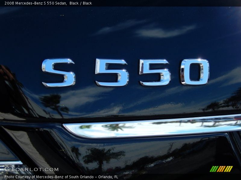 Black / Black 2008 Mercedes-Benz S 550 Sedan