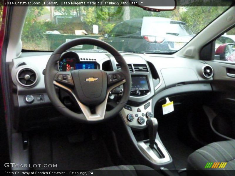 Deep Magenta Metallic / Jet Black/Dark Titanium 2014 Chevrolet Sonic LT Sedan