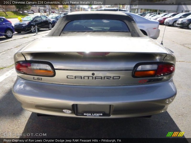 Light Pewter Metallic / Ebony 2001 Chevrolet Camaro Z28 Convertible