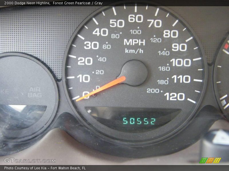 Forest Green Pearlcoat / Gray 2000 Dodge Neon Highline