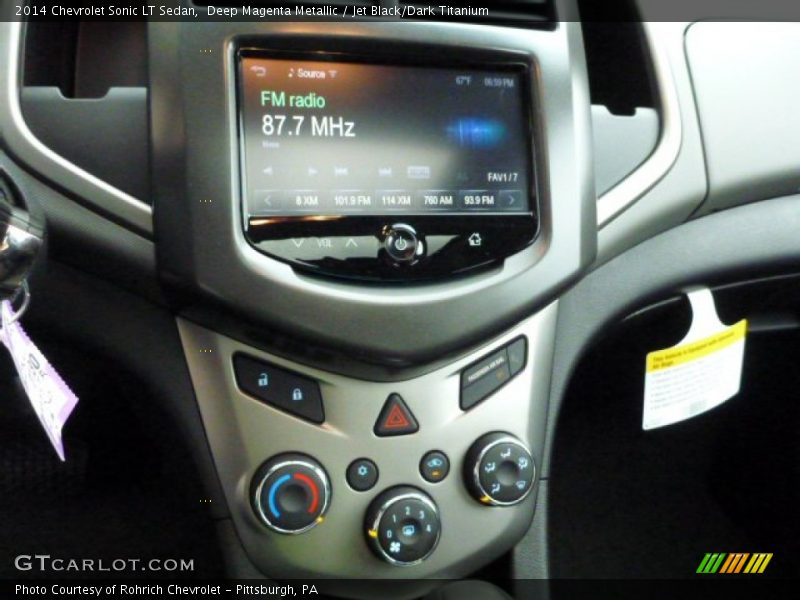 Deep Magenta Metallic / Jet Black/Dark Titanium 2014 Chevrolet Sonic LT Sedan