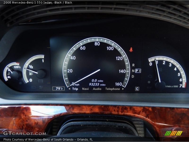 Black / Black 2008 Mercedes-Benz S 550 Sedan