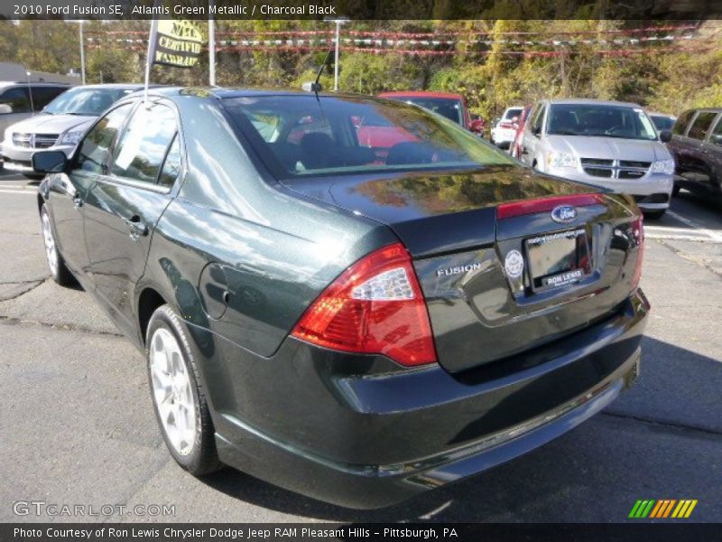 Atlantis Green Metallic / Charcoal Black 2010 Ford Fusion SE