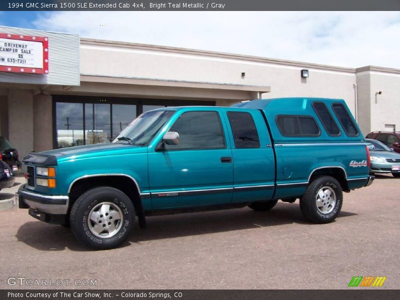 Bright Teal Metallic / Gray 1994 GMC Sierra 1500 SLE Extended Cab 4x4