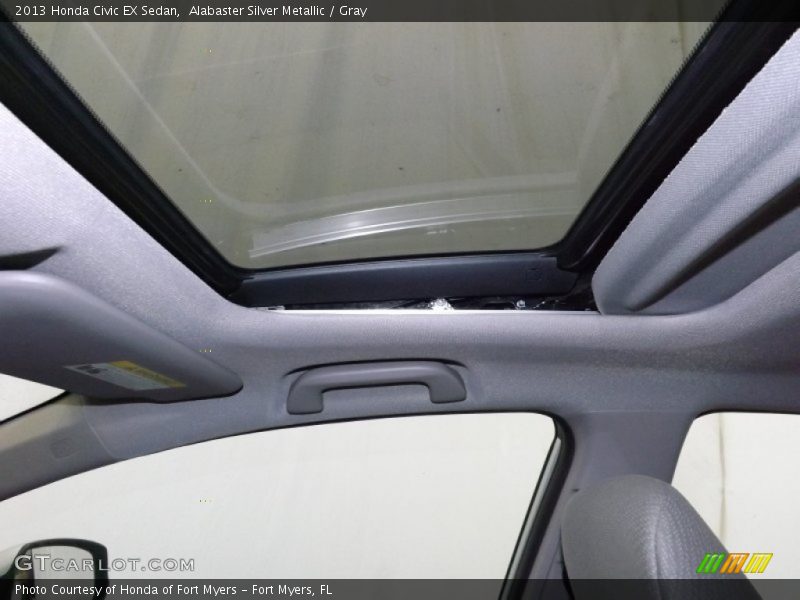 Alabaster Silver Metallic / Gray 2013 Honda Civic EX Sedan