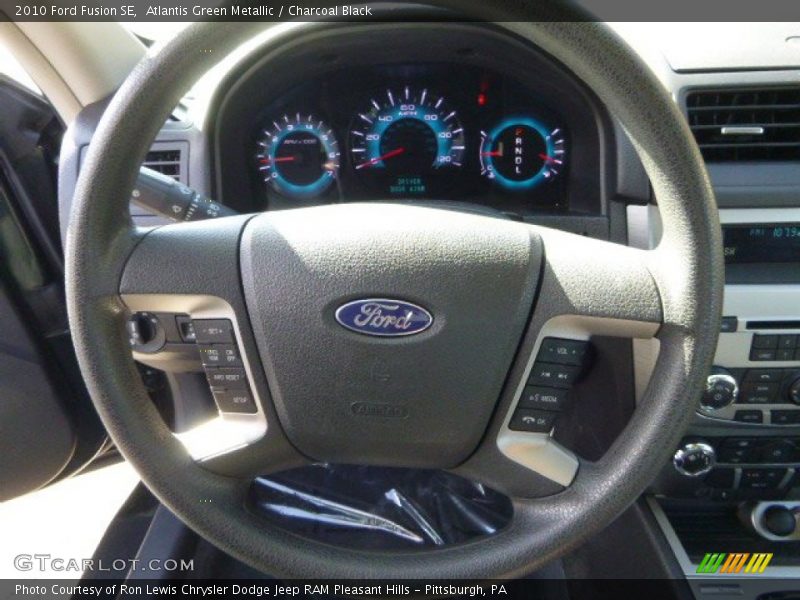 Atlantis Green Metallic / Charcoal Black 2010 Ford Fusion SE