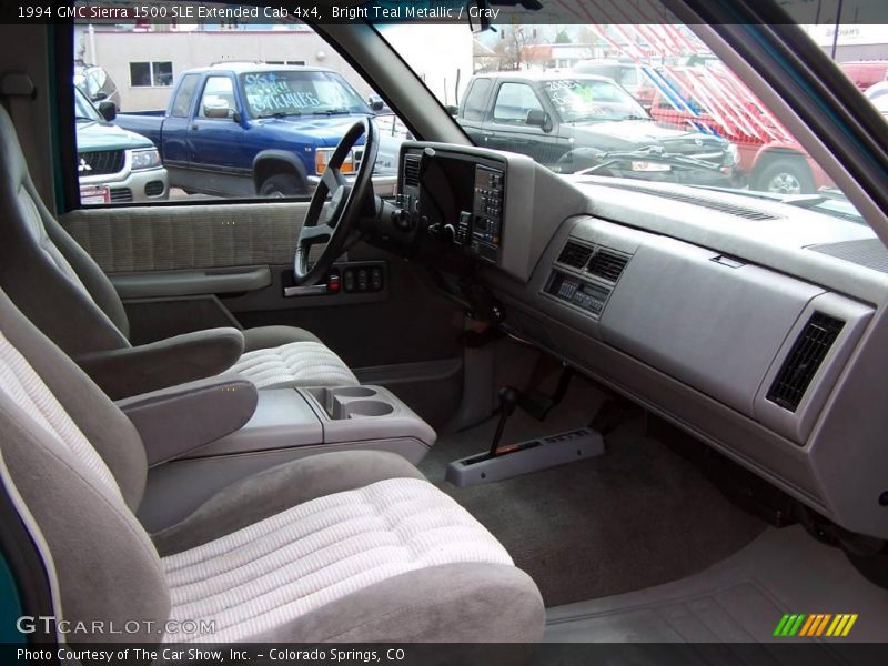 Bright Teal Metallic / Gray 1994 GMC Sierra 1500 SLE Extended Cab 4x4