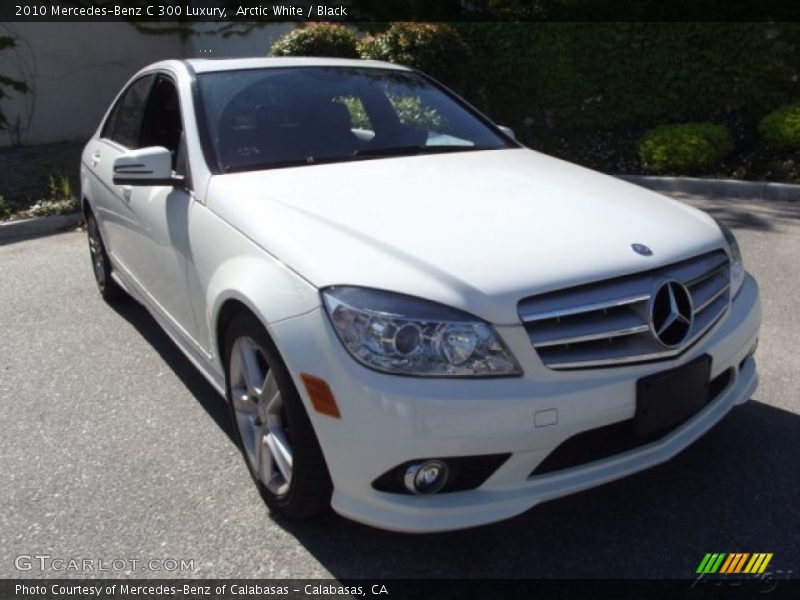 Arctic White / Black 2010 Mercedes-Benz C 300 Luxury
