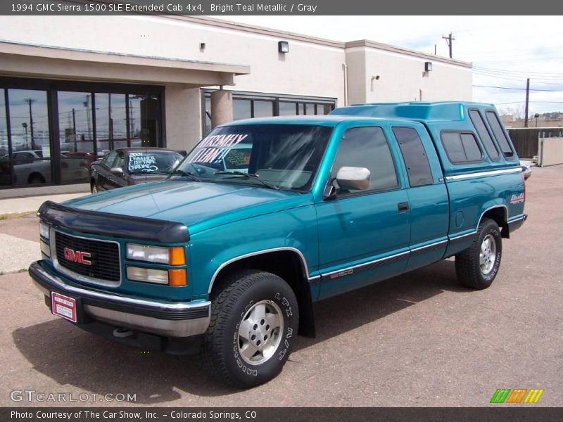 Bright Teal Metallic / Gray 1994 GMC Sierra 1500 SLE Extended Cab 4x4