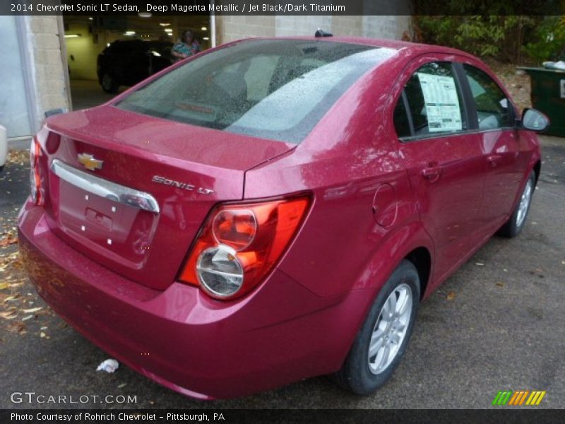 Deep Magenta Metallic / Jet Black/Dark Titanium 2014 Chevrolet Sonic LT Sedan