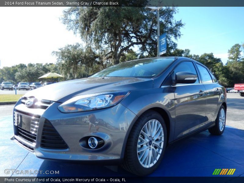 Sterling Gray / Charcoal Black 2014 Ford Focus Titanium Sedan