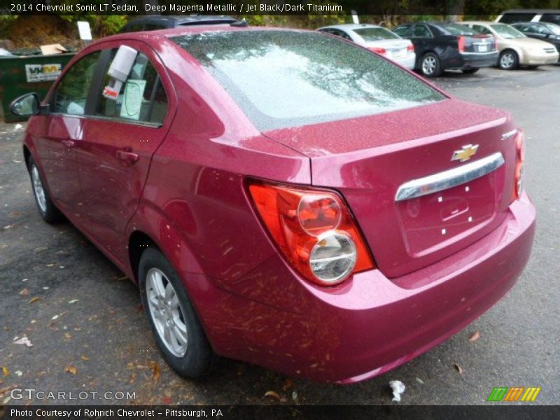 Deep Magenta Metallic / Jet Black/Dark Titanium 2014 Chevrolet Sonic LT Sedan