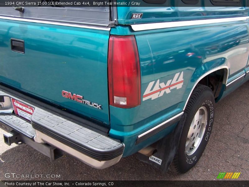 Bright Teal Metallic / Gray 1994 GMC Sierra 1500 SLE Extended Cab 4x4
