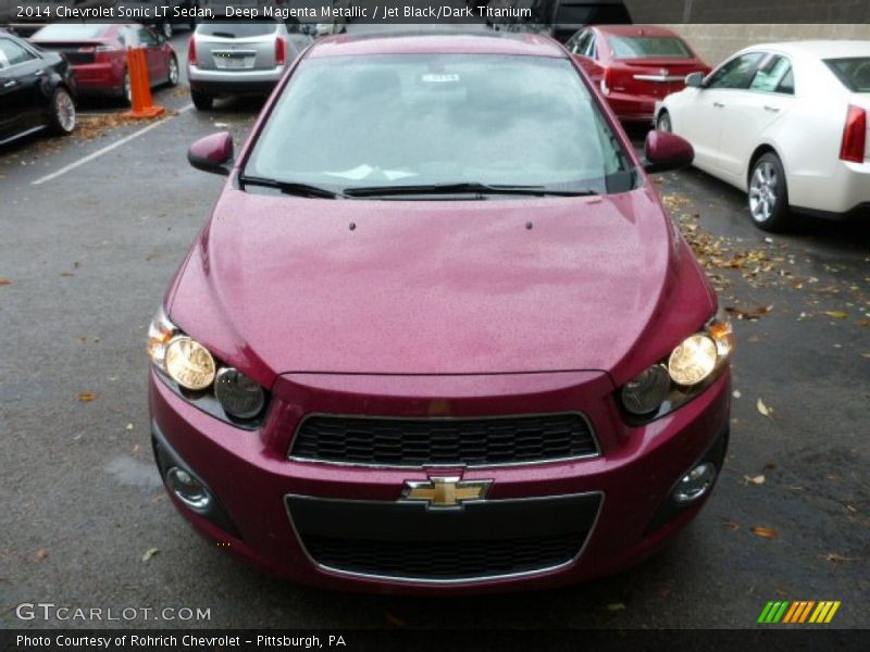 Deep Magenta Metallic / Jet Black/Dark Titanium 2014 Chevrolet Sonic LT Sedan