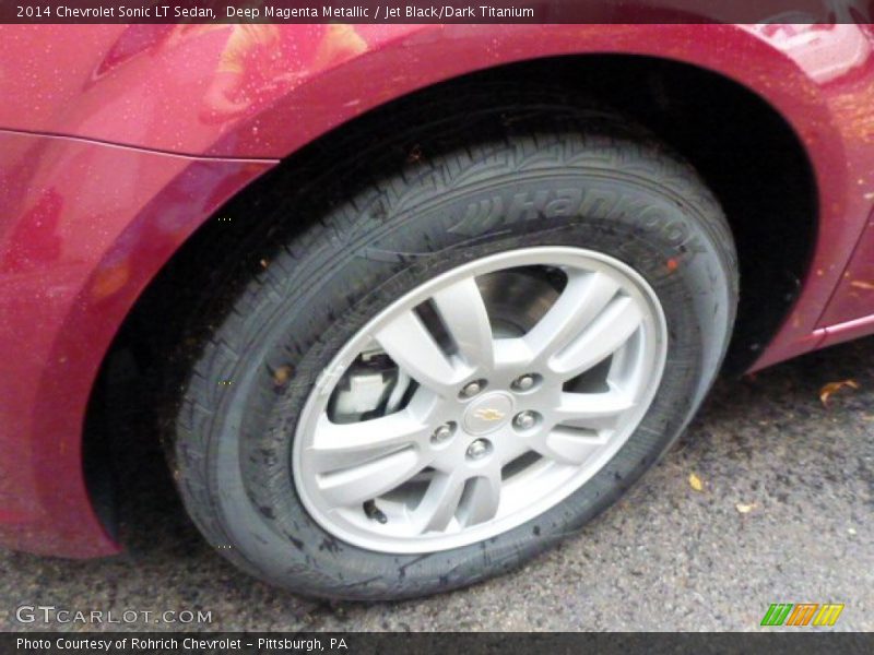 Deep Magenta Metallic / Jet Black/Dark Titanium 2014 Chevrolet Sonic LT Sedan