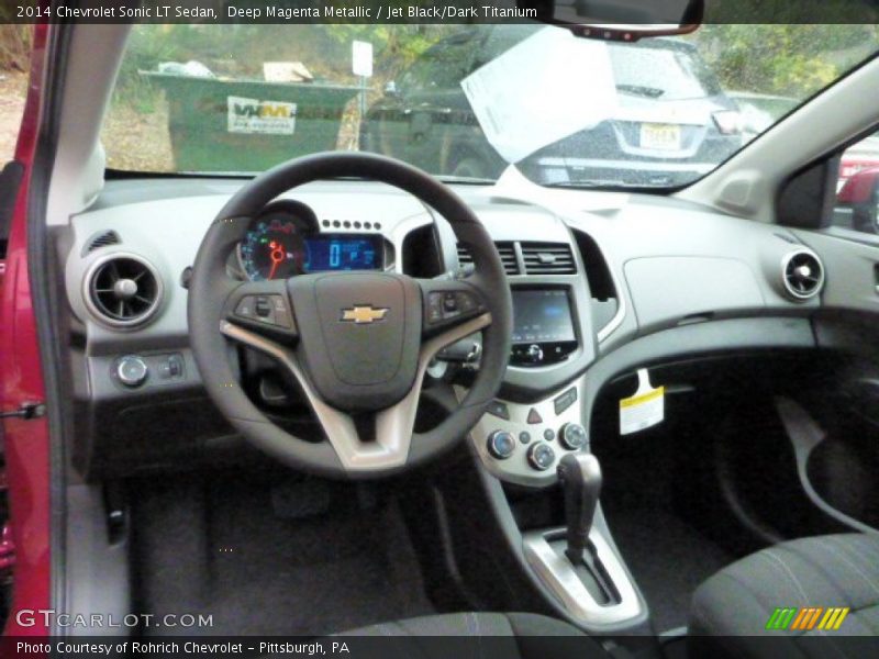 Deep Magenta Metallic / Jet Black/Dark Titanium 2014 Chevrolet Sonic LT Sedan