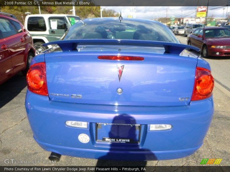 Nitrous Blue Metallic / Ebony 2008 Pontiac G5 GT