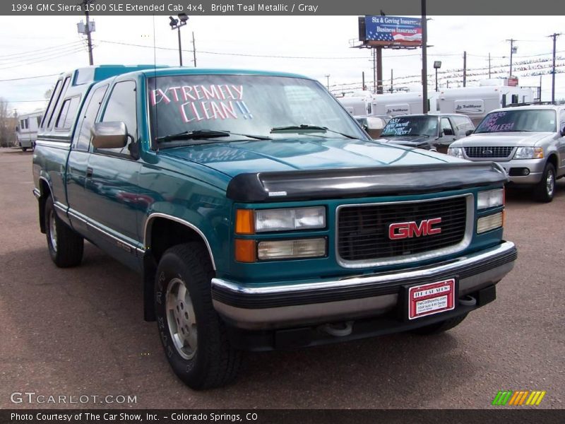 Bright Teal Metallic / Gray 1994 GMC Sierra 1500 SLE Extended Cab 4x4