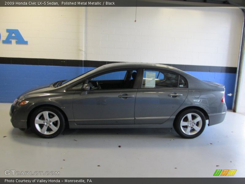 Polished Metal Metallic / Black 2009 Honda Civic LX-S Sedan