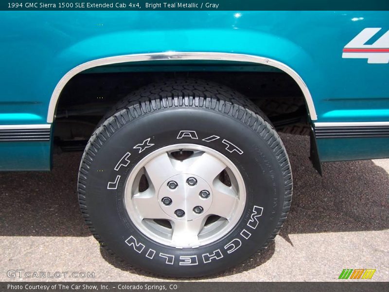 Bright Teal Metallic / Gray 1994 GMC Sierra 1500 SLE Extended Cab 4x4