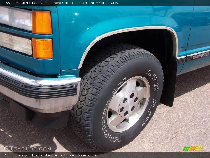 Bright Teal Metallic / Gray 1994 GMC Sierra 1500 SLE Extended Cab 4x4