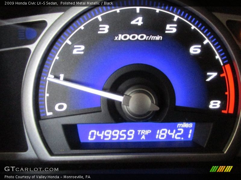 Polished Metal Metallic / Black 2009 Honda Civic LX-S Sedan