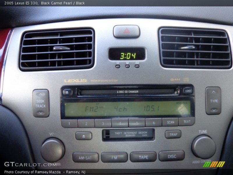 Black Garnet Pearl / Black 2005 Lexus ES 330