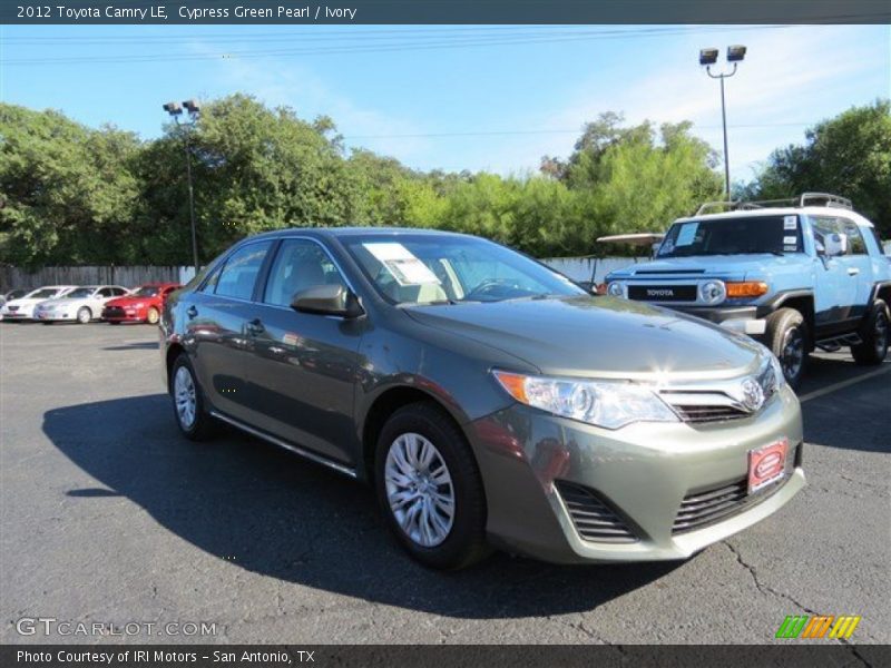 Cypress Green Pearl / Ivory 2012 Toyota Camry LE