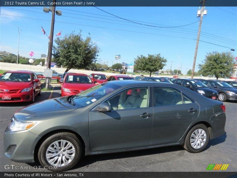 Cypress Green Pearl / Ivory 2012 Toyota Camry LE