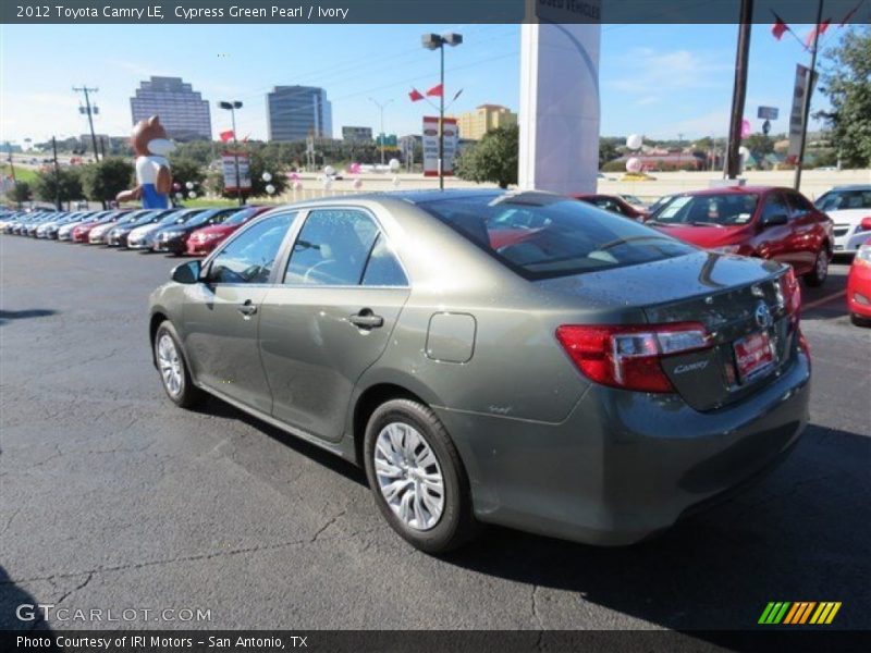 Cypress Green Pearl / Ivory 2012 Toyota Camry LE