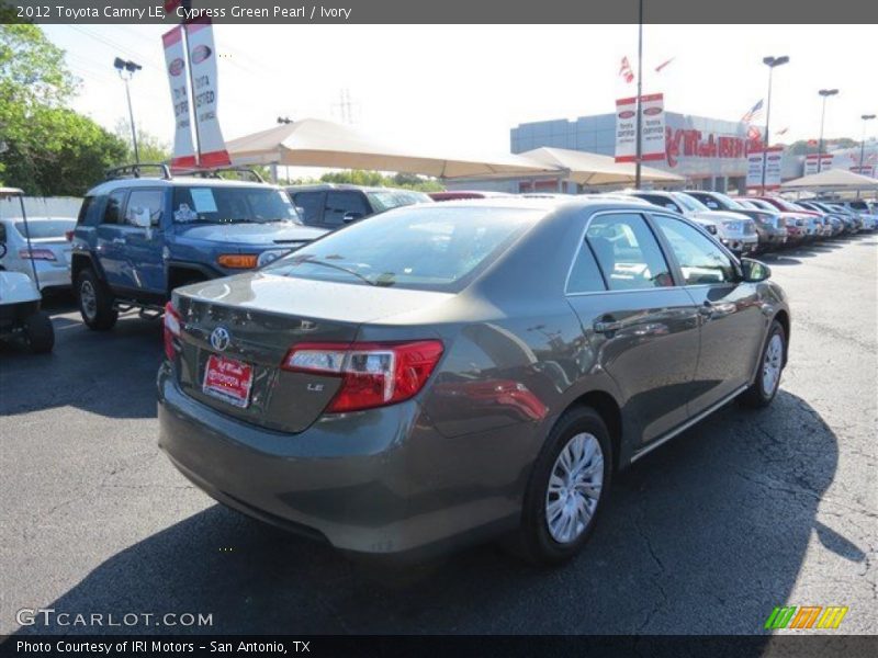 Cypress Green Pearl / Ivory 2012 Toyota Camry LE