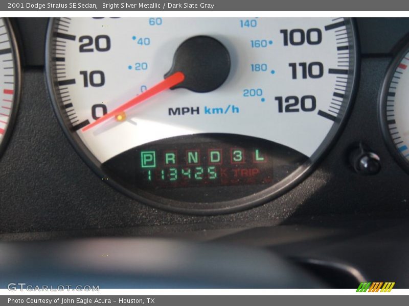 Bright Silver Metallic / Dark Slate Gray 2001 Dodge Stratus SE Sedan