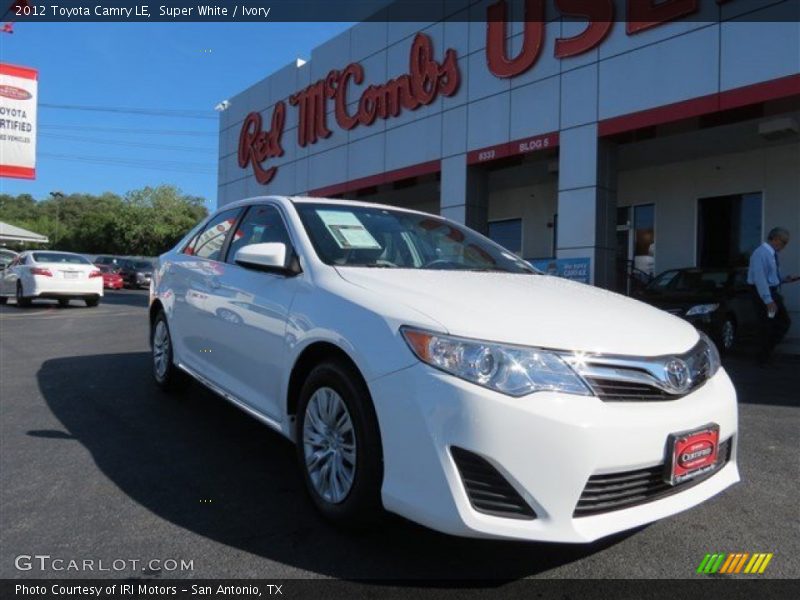 Super White / Ivory 2012 Toyota Camry LE