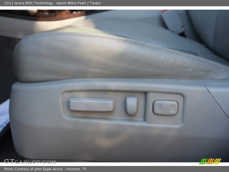 Aspen White Pearl / Taupe 2011 Acura MDX Technology