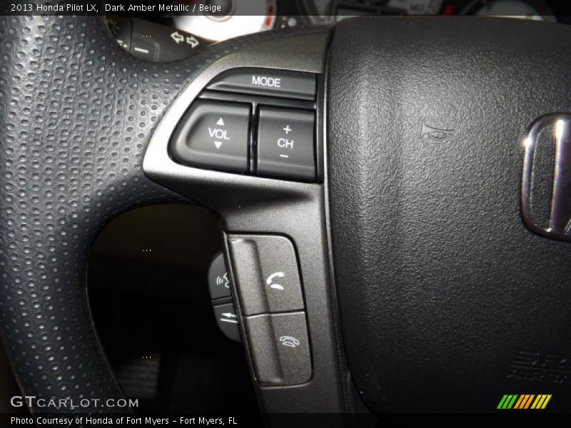 Dark Amber Metallic / Beige 2013 Honda Pilot LX