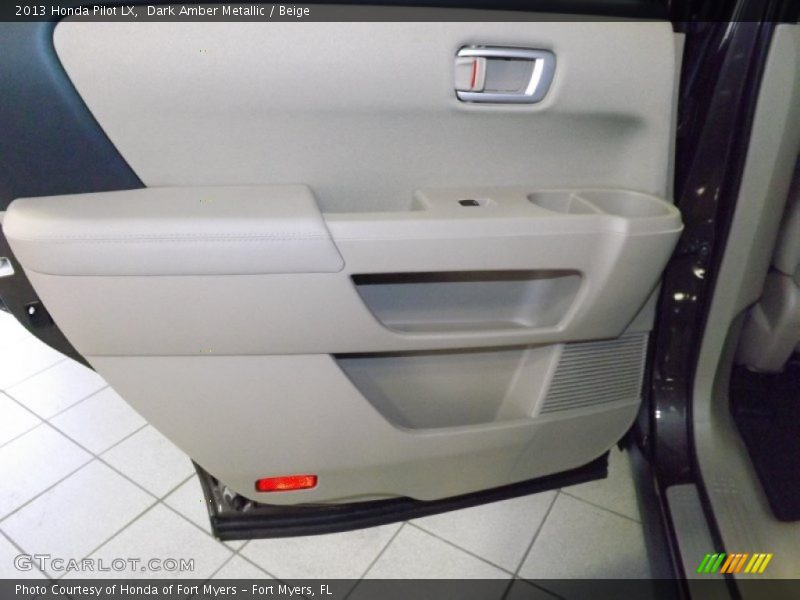 Dark Amber Metallic / Beige 2013 Honda Pilot LX