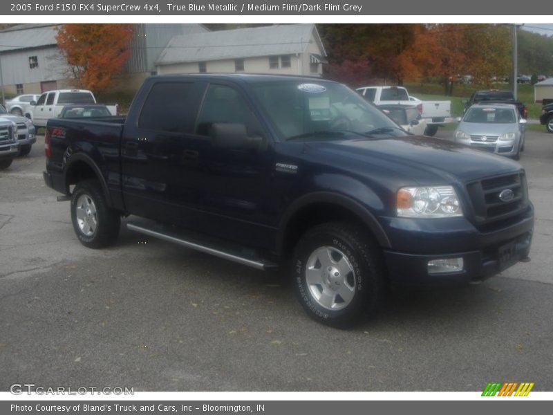 True Blue Metallic / Medium Flint/Dark Flint Grey 2005 Ford F150 FX4 SuperCrew 4x4