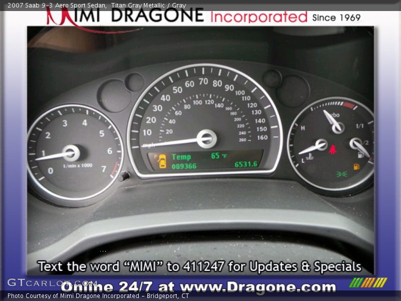 Titan Gray Metallic / Gray 2007 Saab 9-3 Aero Sport Sedan