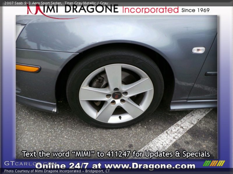 Titan Gray Metallic / Gray 2007 Saab 9-3 Aero Sport Sedan