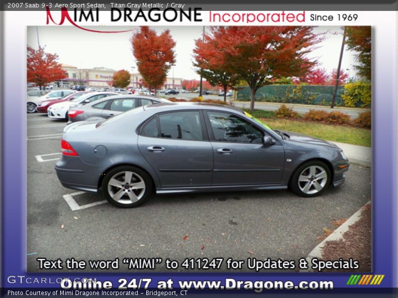 Titan Gray Metallic / Gray 2007 Saab 9-3 Aero Sport Sedan